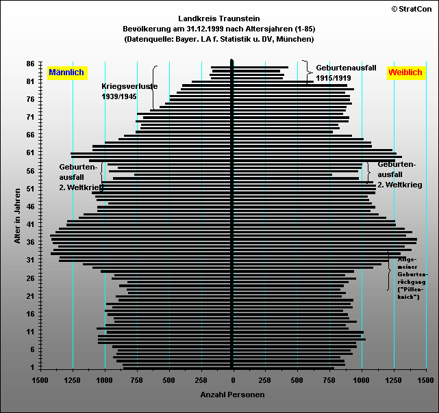 Landkreis Traunstein:Bevlkerungsaufbau